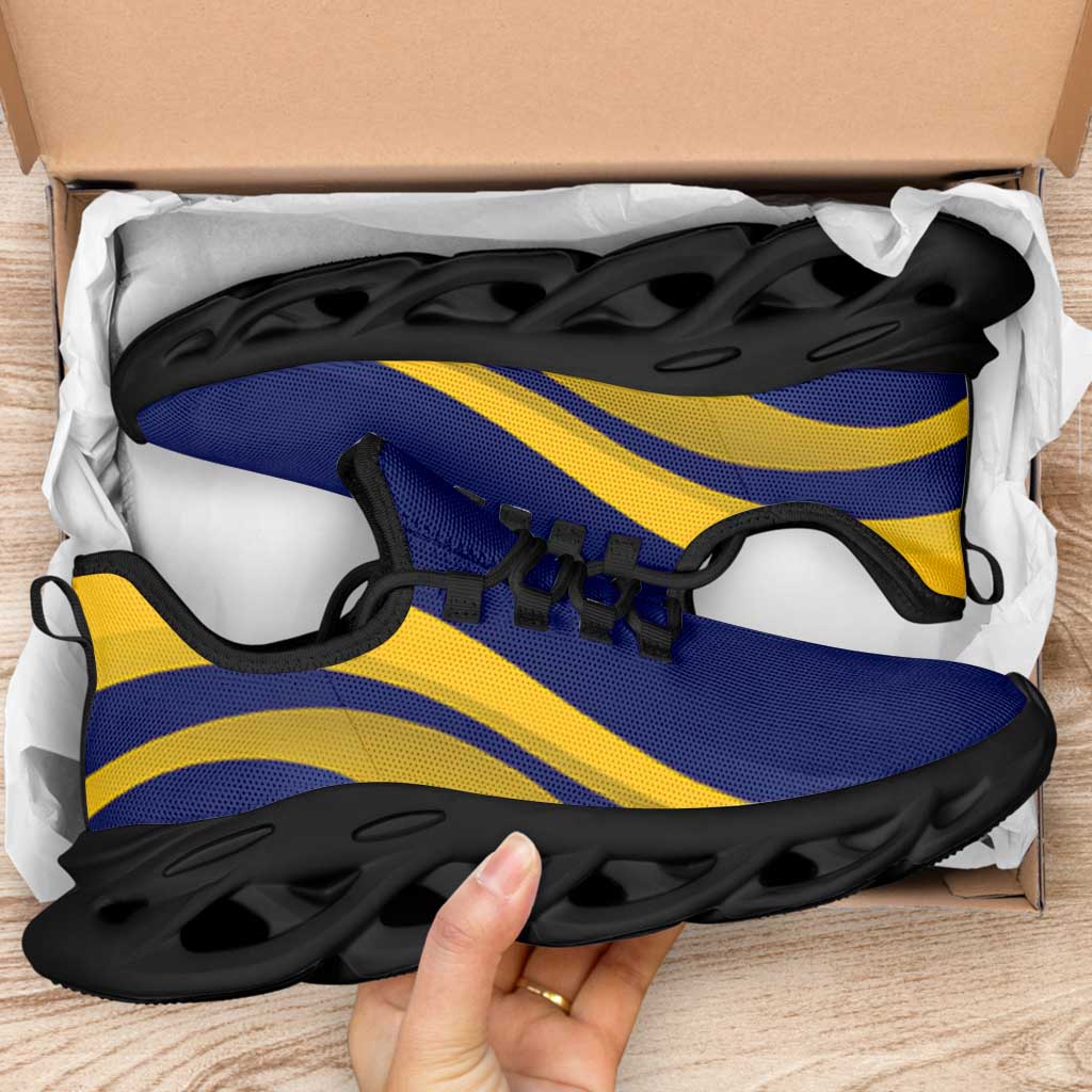 Nauru Clunky Sneakers Flag-Inspired Curve Style LT05 - Polynesian Pride