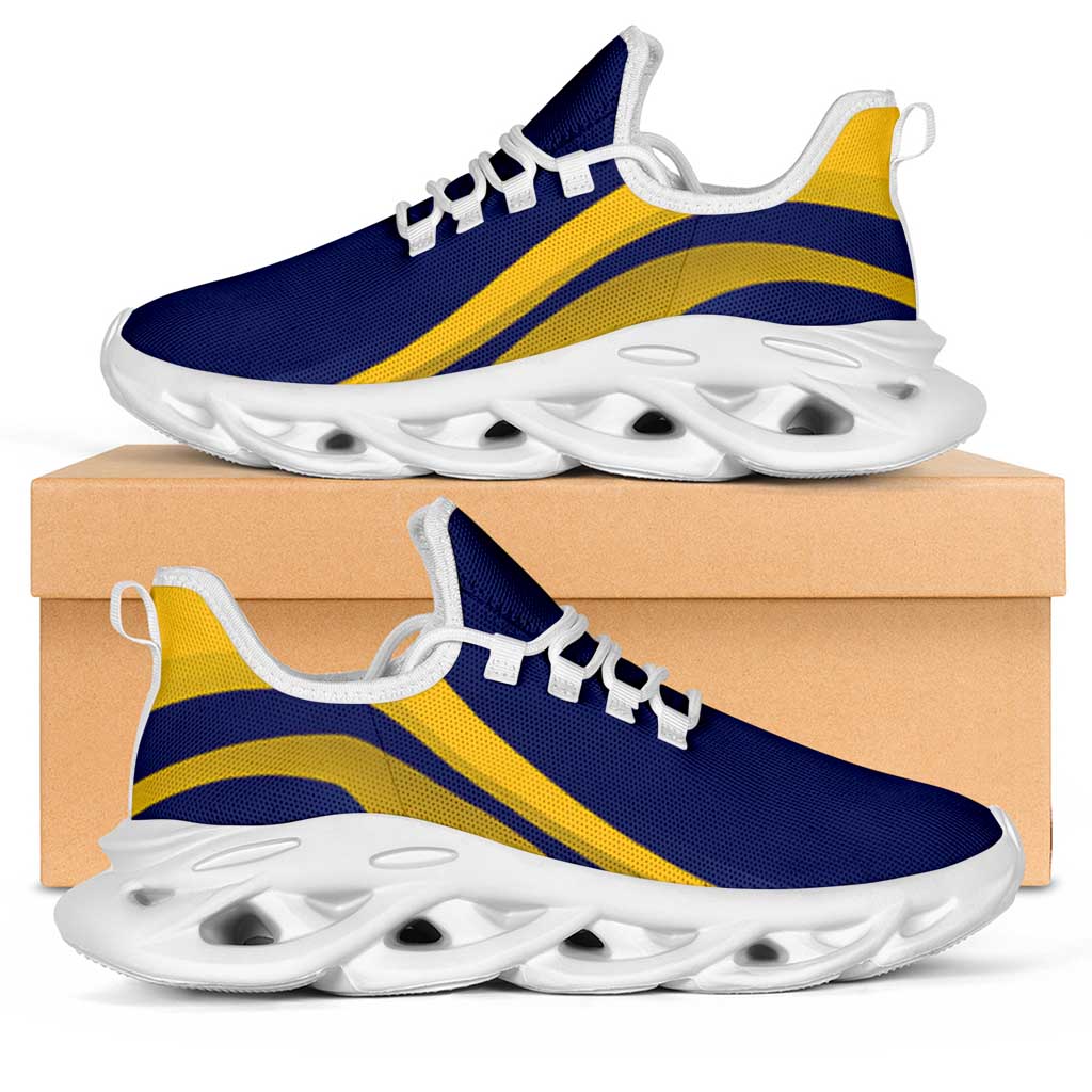 Nauru Clunky Sneakers Flag-Inspired Curve Style LT05 Navy - Polynesian Pride