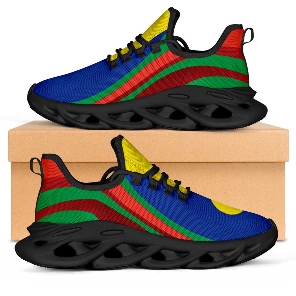 New Caledonia Clunky Sneakers Flag-Inspired Curve Style LT05 Colorful - Polynesian Pride