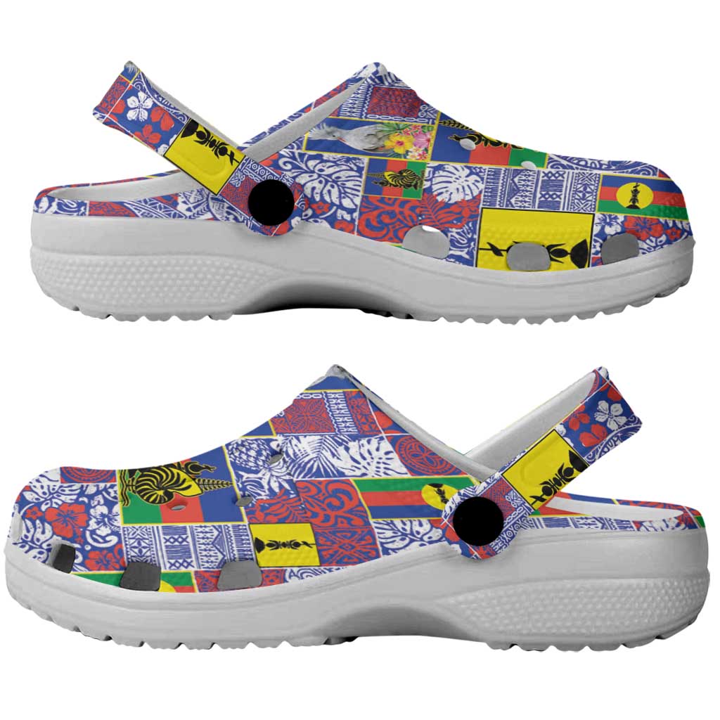 New Caledonia Joyeux Noel Clogs Shoes Pacific Patchwork Xmas Vibes LT9 - Polynesian Pride