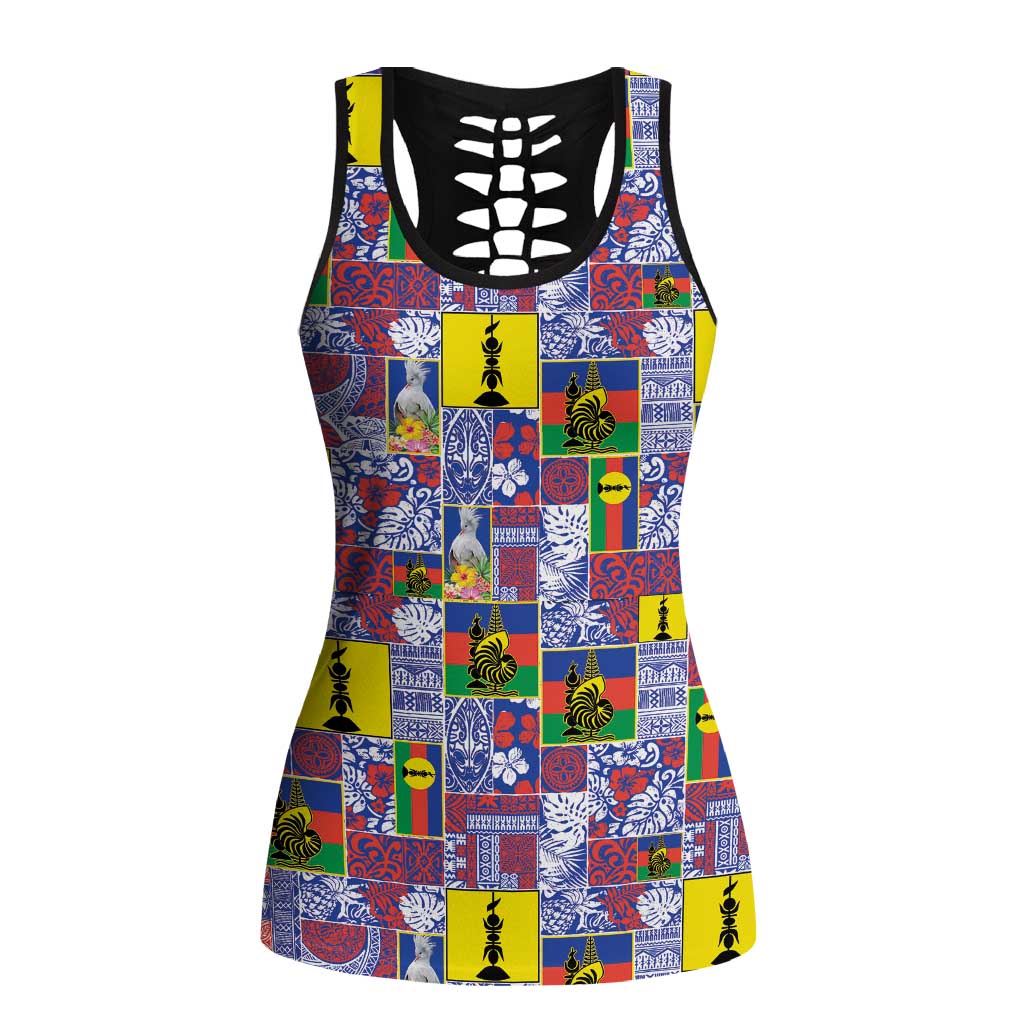 New Caledonia Joyeux Noel Hollow Tank Top Pacific Patchwork Xmas Vibes - Polynesian Pride
