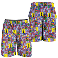 New Caledonia Joyeux Noel Shorts for Men Pacific Patchwork Xmas Vibes - Polynesian Pride