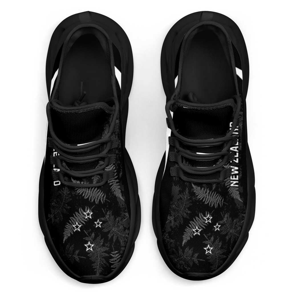 New Zealand 2026 Football Clunky Sneakers Go All White Silver Fern Curve Stylized LT14 - Polynesian Pride