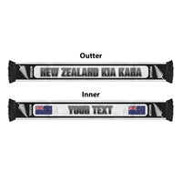 New Zealand 2026 Football Personalised Soccer Scarf Aotearoa Kia Kaha White Fern LT14