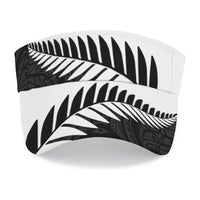 New Zealand 2026 Football Sun Visor Cap Aotearoa Kia Kaha Silver Fern Black