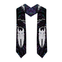 New Zealand Aotearoa Graduation Stole Maori Hei Rehua Paua Shell Glitter Purple LT05 - Polynesian Pride