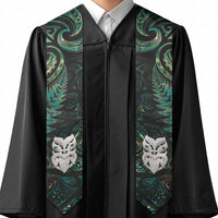 New Zealand Aotearoa Graduation Stole Maori Wheku Paua Shell Glitter Green LT05 - Polynesian Pride