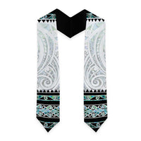 New Zealand Aotearoa Graduation Stole With Paua Shell Kowhaiwhai Pattern LT05 - Polynesian Pride