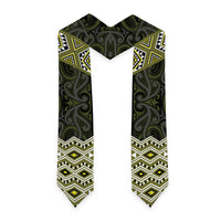 New Zealand Aotearoa Graduation Stole Yellow Taniko Art Maori Pattern LT05 - Polynesian Pride