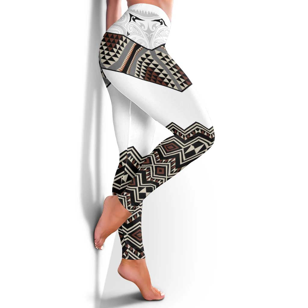 New Zealand Aotearoa Leggings Taniko Art Simple Style LT05 - Polynesian Pride