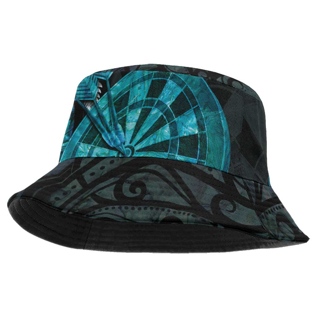 New Zealand Darts Bucket Hat Happiness Is A Tight Threesome Maori Paua Shell LT14