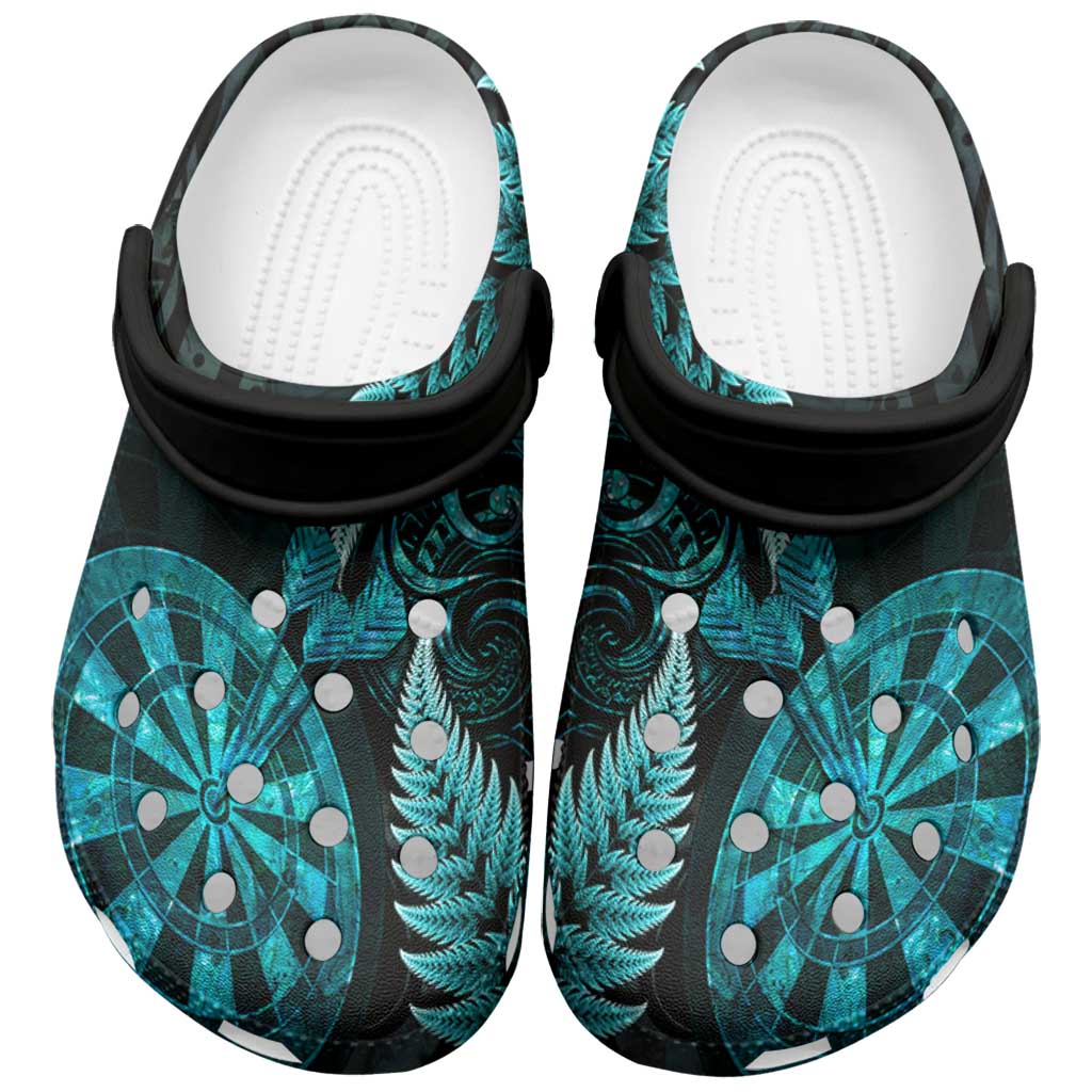 New Zealand Darts Clogs Shoes Happiness Is A Tight Threesome Maori Paua Shell