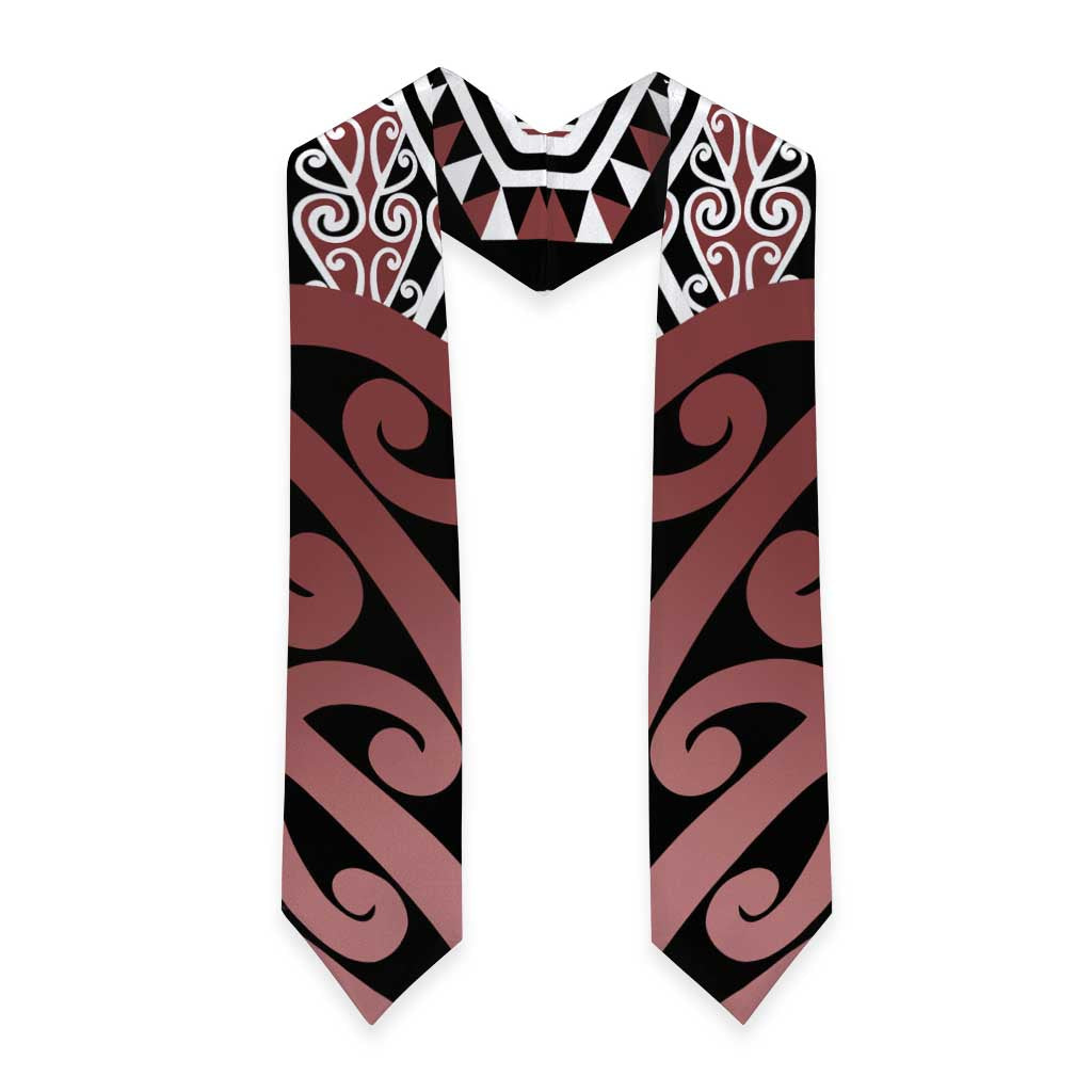 New Zealand Graduation Stole Aotearoa Kowhaiwhai Mix Taniko Art - Brown LT14 - Polynesian Pride