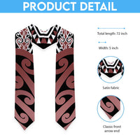 New Zealand Graduation Stole Aotearoa Kowhaiwhai Mix Taniko Art - Brown LT14 - Polynesian Pride