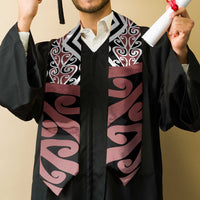 New Zealand Graduation Stole Aotearoa Kowhaiwhai Mix Taniko Art - Brown LT14 - Polynesian Pride