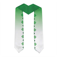 New Zealand Graduation Stole Poutama Mix Green Taniko Inspired Art LT05 - Polynesian Pride