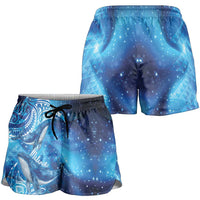 New Zealand Humpback Whale Matariki Shorts for Women Maori New Year Taniko Niho Taniwha LT14 - Polynesian Pride