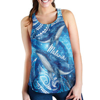 New Zealand Humpback Whale Matariki Women Racerback Tank Maori New Year Taniko Niho Taniwha LT14 - Polynesian Pride