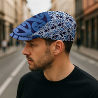 New Zealand Jeff Hat Aotearoa Kowhaiwhai Mix Taniko Art - Blue