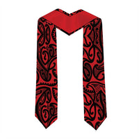 New Zealand Nurse RN 2026 Personalised Graduation Stole Red Maori Pattern Cultural Pride