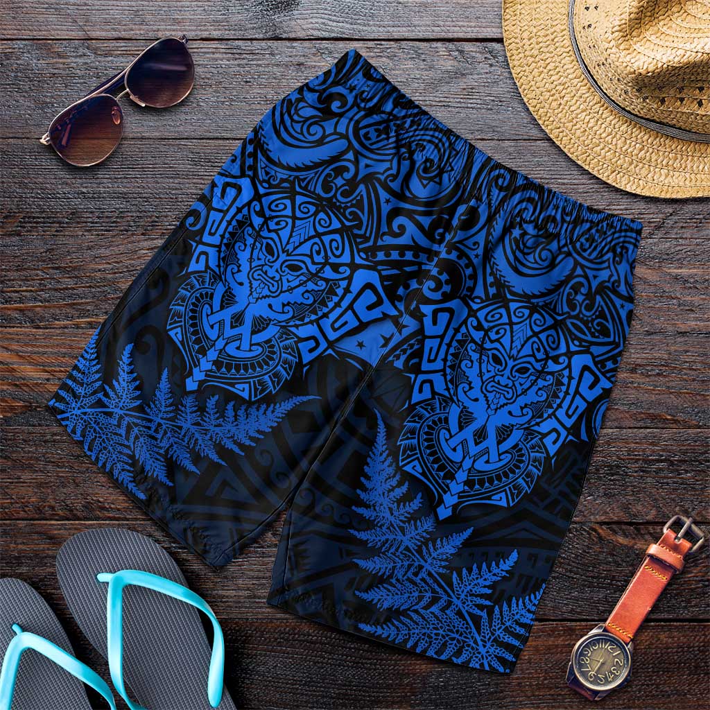 New Zealand Rugby All Blue Shorts for Men Silver Fern All Black Mix Ta Moko LT09