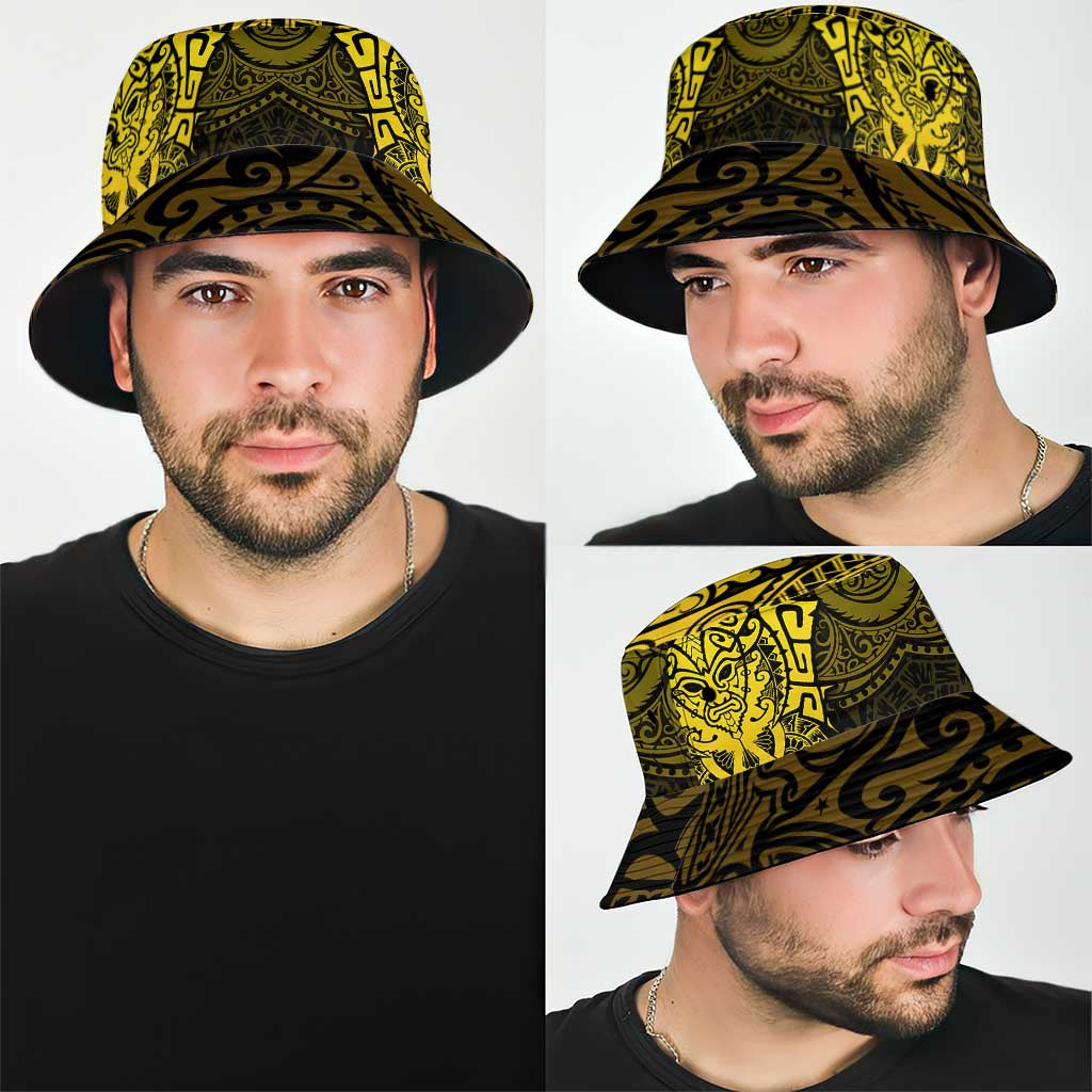 New Zealand Rugby All Gold Bucket Hat Silver Fern All Black Mix Ta Moko LT9