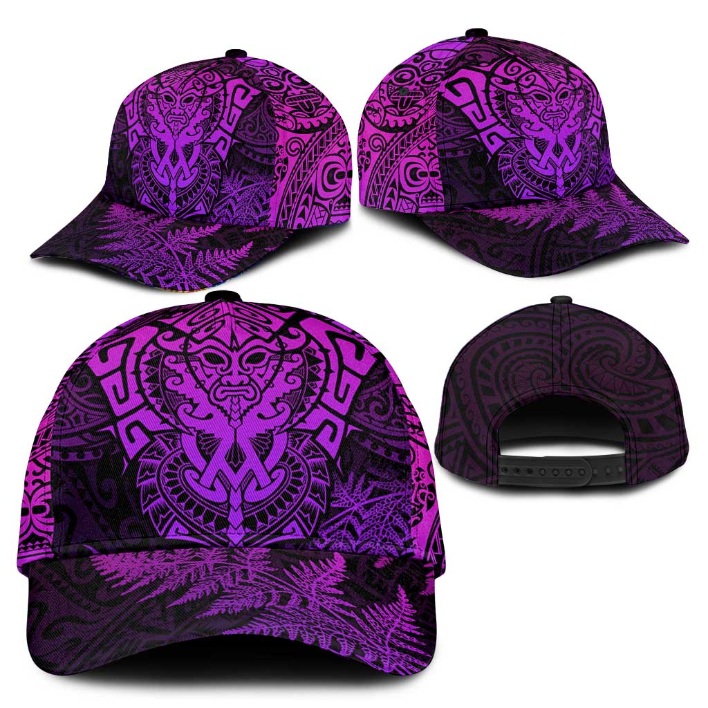New Zealand Rugby All Purple Classic Cap Silver Fern All Black Mix Ta Moko LT09