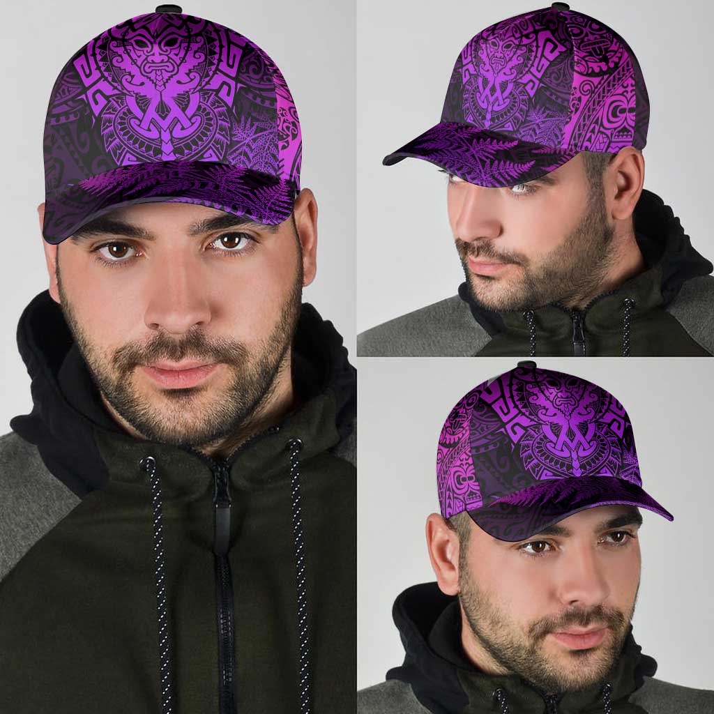 New Zealand Rugby All Purple Classic Cap Silver Fern All Black Mix Ta Moko LT09