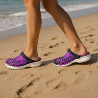 New Zealand Rugby All Purple Clogs Shoes Silver Fern All Black Mix Ta Moko