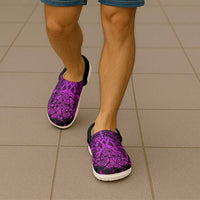 New Zealand Rugby All Purple Clogs Shoes Silver Fern All Black Mix Ta Moko