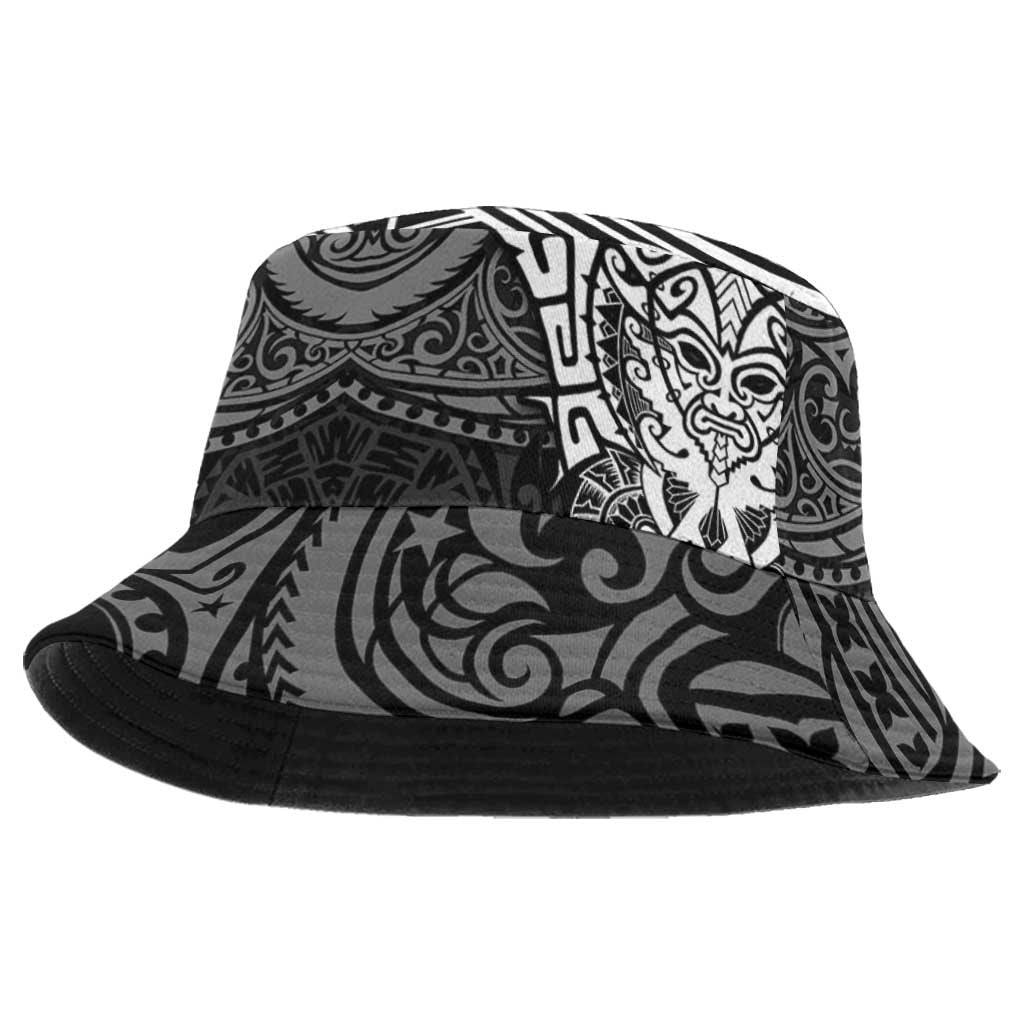 New Zealand Rugby All White Bucket Hat Silver Fern All Black Mix Ta Moko LT09