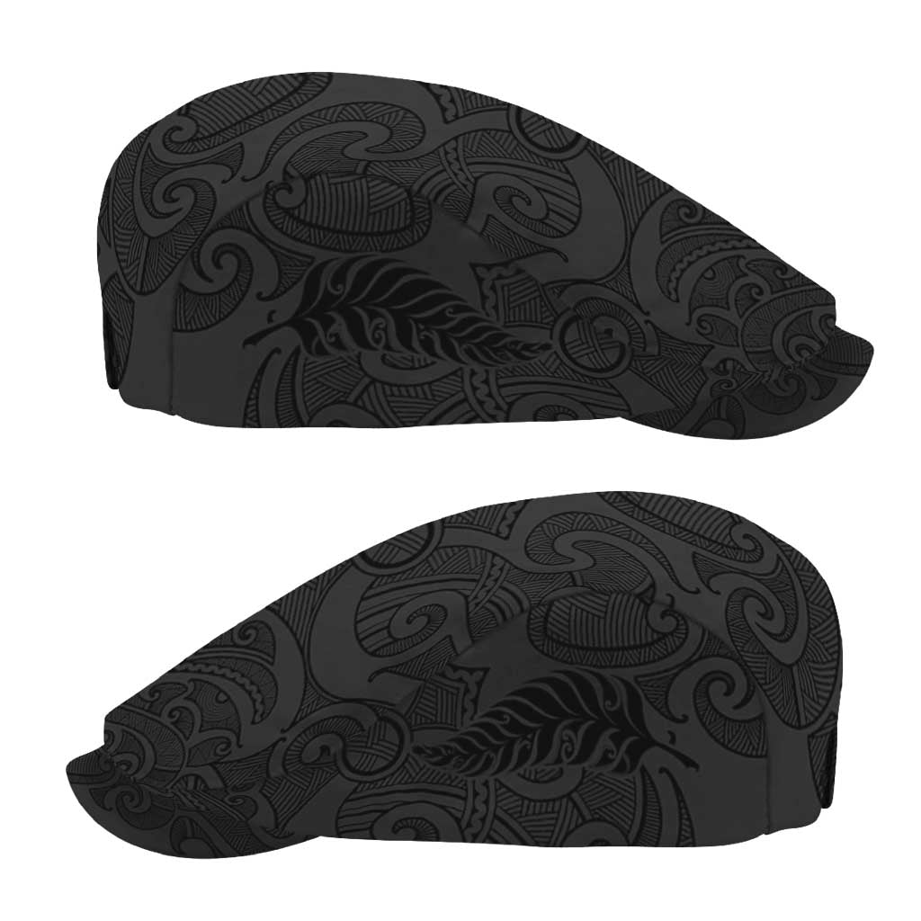 New Zealand Rugby Jeff Hat All Black Fern Maori Tribal Pattern - Polynesian Pride