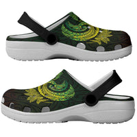 New Zealand Sea Animals with Maori Tribal Tattoo Clogs Shoes Shark Manta Ray with Silver Fern Reggae