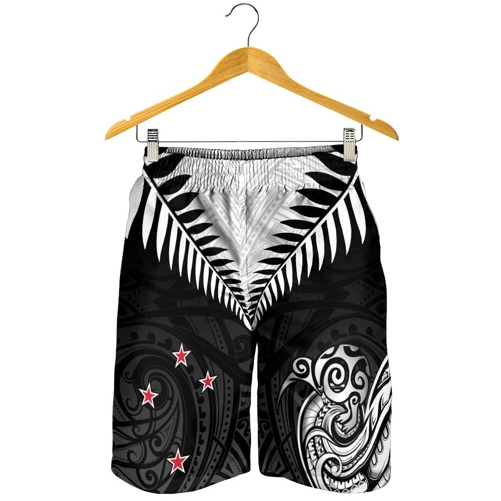 New Zealand Shorts for Men Aotearoa Maori Kiwi Black Fern LT01 - Polynesian Pride