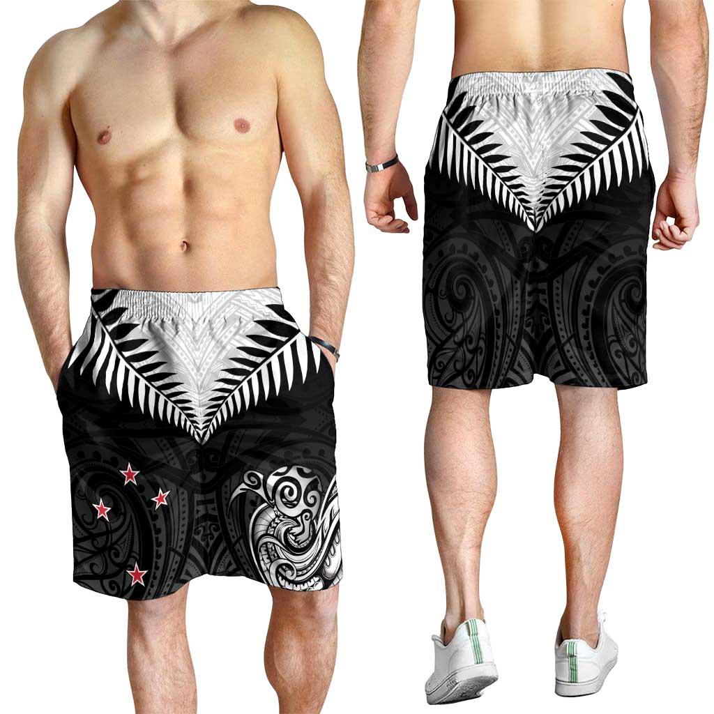 New Zealand Shorts for Men Aotearoa Maori Kiwi Black Fern LT01 - Polynesian Pride