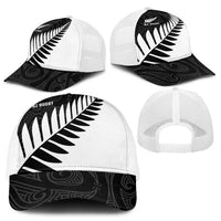 New Zealand Silver Fern Rugby Baseball Net Cap All Black Go Champions Maori Pattern - Polynesian Pride