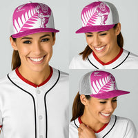 New Zealand Silver Fern Rugby Baseball Net Cap Go All Black Maori Pink Version - Polynesian Pride