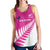 New Zealand Silver Fern Rugby Custom Women Racerback Tank Go All Black Maori Pink Version - Polynesian Pride