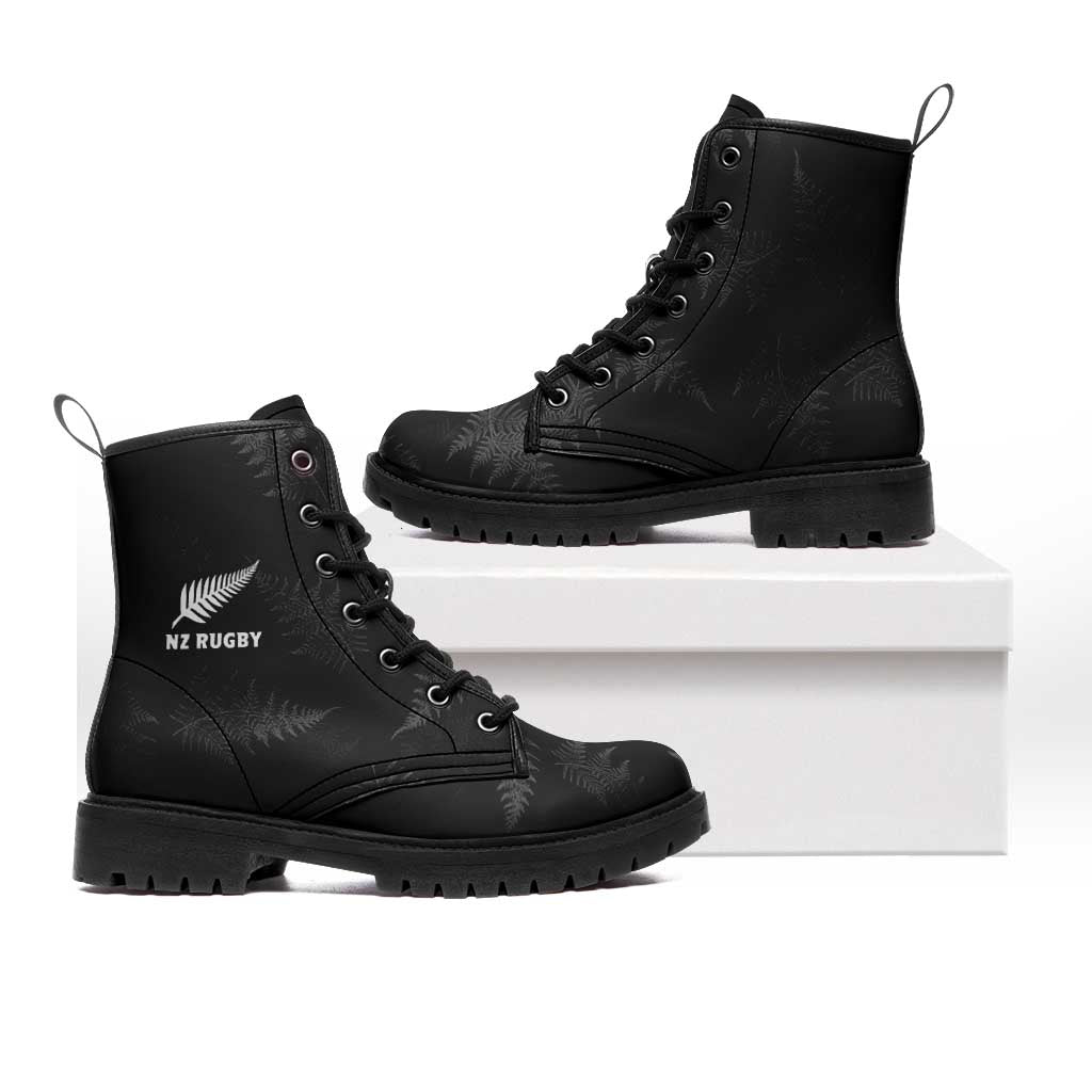 New Zealand Silver Fern Rugby Leather Boots Go Aotearoa World Cup - Polynesian Pride