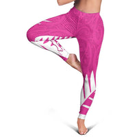 New Zealand Silver Fern Rugby Leggings Go All Black Maori Pink Version - Polynesian Pride