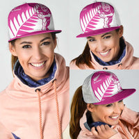 New Zealand Silver Fern Rugby Mesh Trucker Cap Go All Black Maori Pink Version - Polynesian Pride