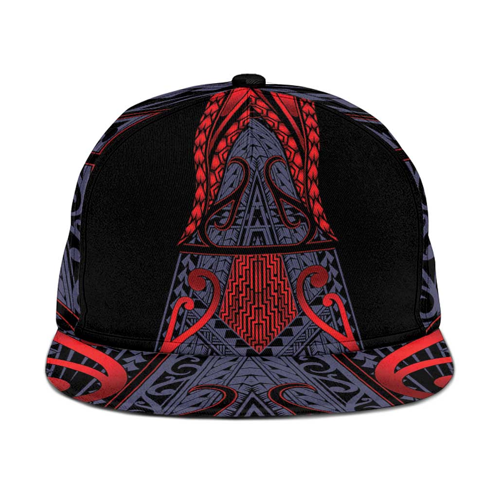 New Zealand Snapback Cap Maori Kiwiana Pattern Tukutuku Motif
