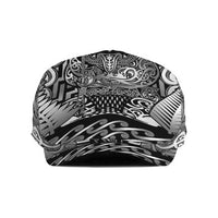 New Zealand Taiaha Maori Jeff Hat Kiwikiwi Minimalist Silver Fern Tukutuku Motif
