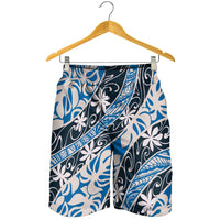 Ninamu Tahiti Tiare Monstera Shorts for Men Polynesian Pattern Curve Style - Polynesian Pride