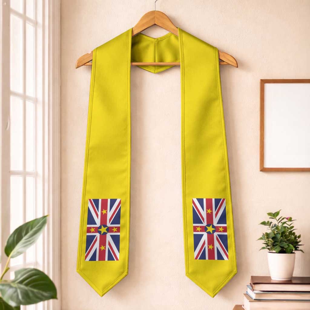 Niue Graduation Stole Flag Style LT05 One Size Niue - Polynesian Pride