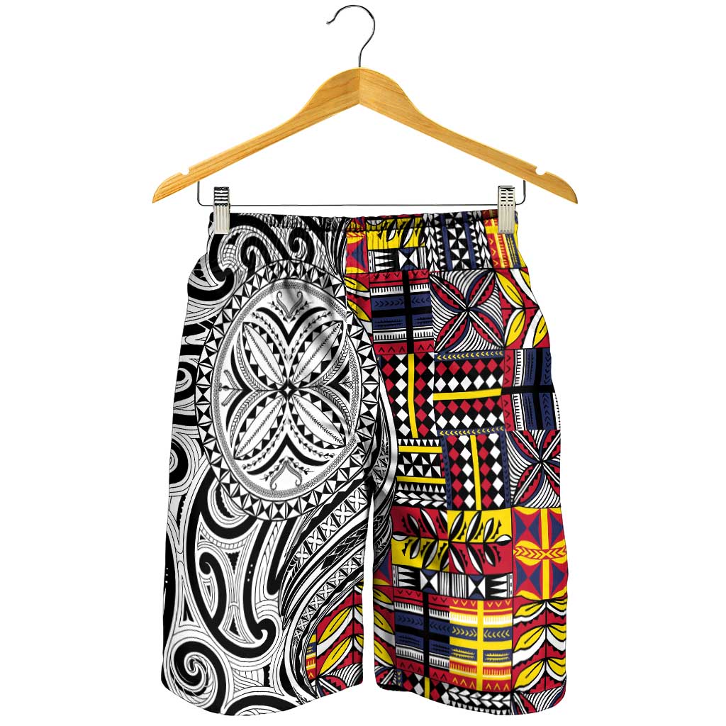 Niue Hiapo and Maori Decoration Tattoos Shorts for Men - Polynesian Pride