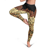Niue Hiapo Motif Leggings Tapa Classic - Black Ver