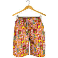 Niue Monuina e Kilisimasi Shorts for Men Pacific Patchwork Xmas Vibes - Polynesian Pride