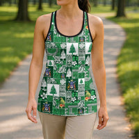 Norfolk Island Meri Krismas Hollow Tank Top Pacific Patchwork Xmas Vibes - Polynesian Pride