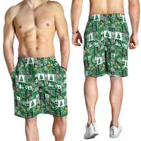 Norfolk Island Meri Krismas Shorts for Men Pacific Patchwork Xmas Vibes - Polynesian Pride